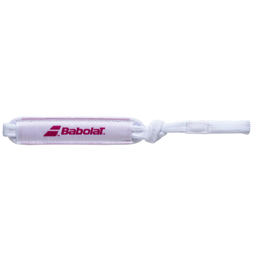 Cordón Babolat Wrist Strap Blanco/Rosa