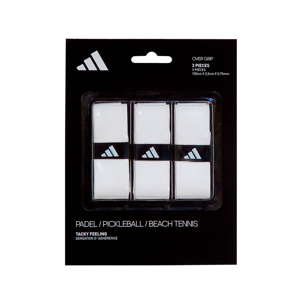 3 Overgrips Perforados Blanco Adidas