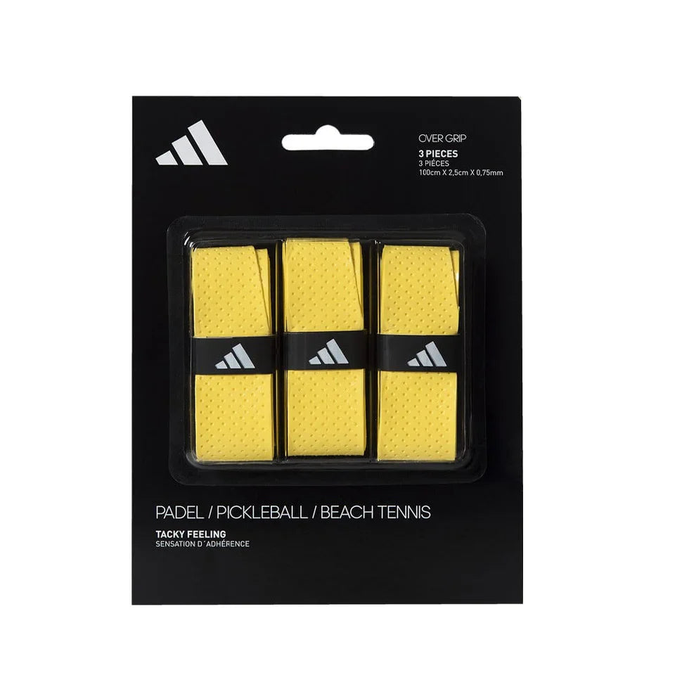 3 Overgrips Perforados Amarillo Adidas